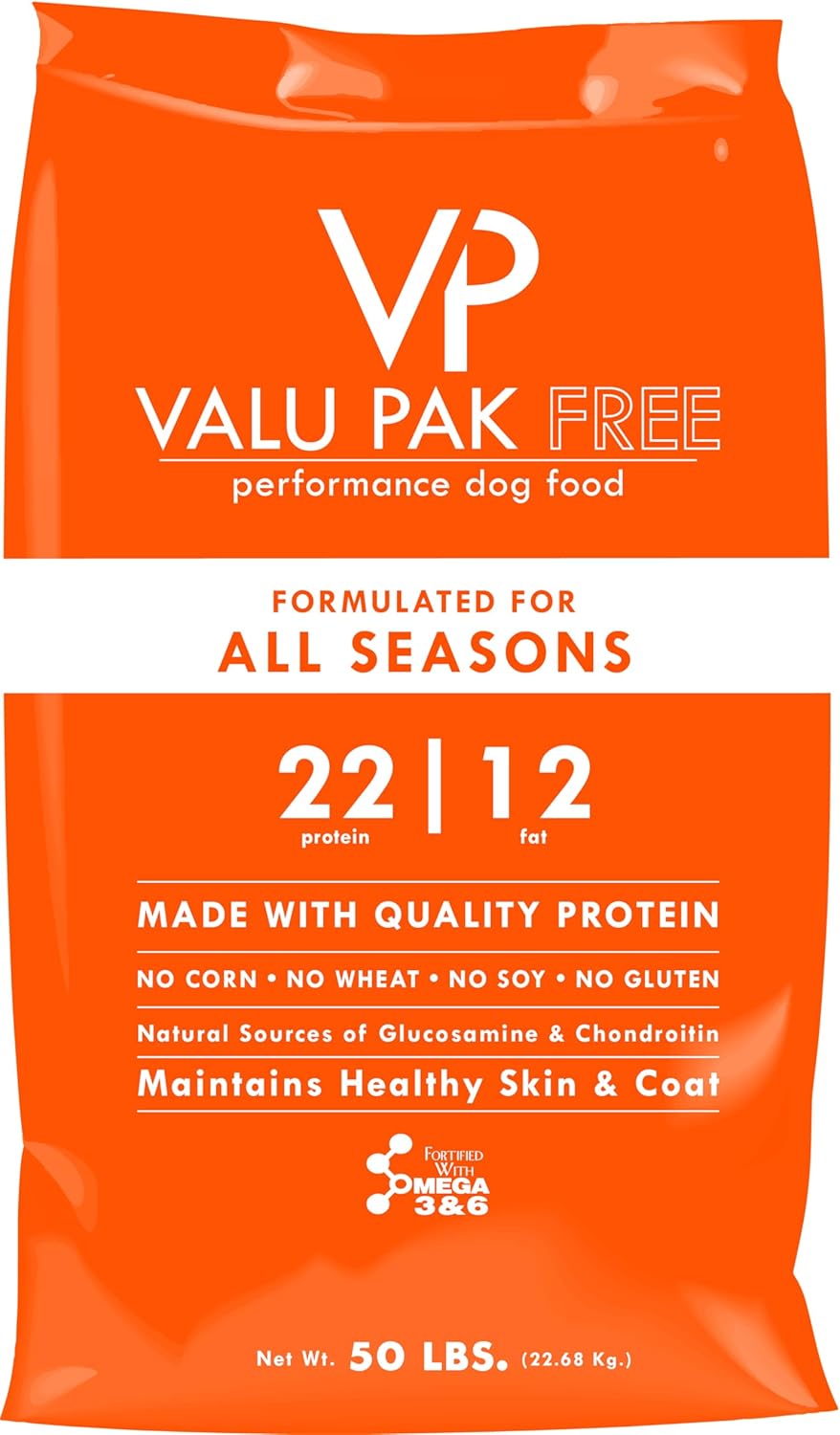 Valu-Pak Free 22-12 All Seasons Dog Food, Gluten Free, Wheat Free, Corn Free, Soy Free, Skin & Coat Health (20 lbs)