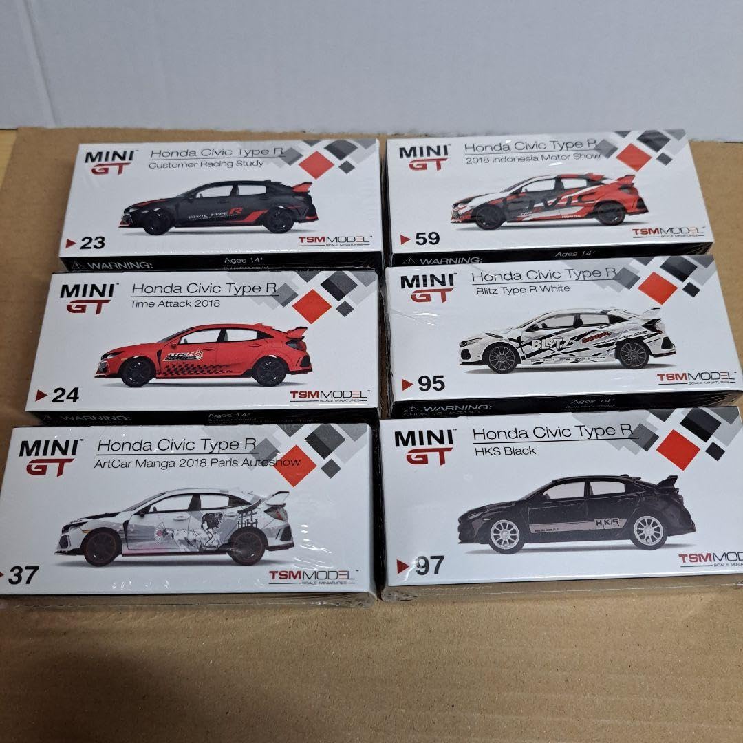 Amazon.co.jp: MINI GT Honda Civic Type R Set of 6 Honda CIVIC