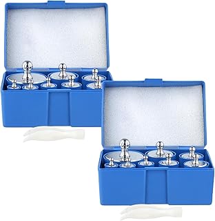 16PCS 2000g Calibration Weight, M2 High Precision Scale Calibration Weight Kit Set 10g, 20g, 50g, 100g, 200g, 500g, Chrome Finish Calibration Weight with Storage Case and Tweezers