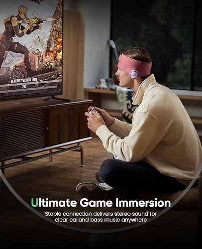 Miniatura 5 de Perytong Auriculares para dormir Bluetooth 5.2, auriculares inalámbricos, audífonos para dormir de lado, máscara de ojos para mujeres y hombres,