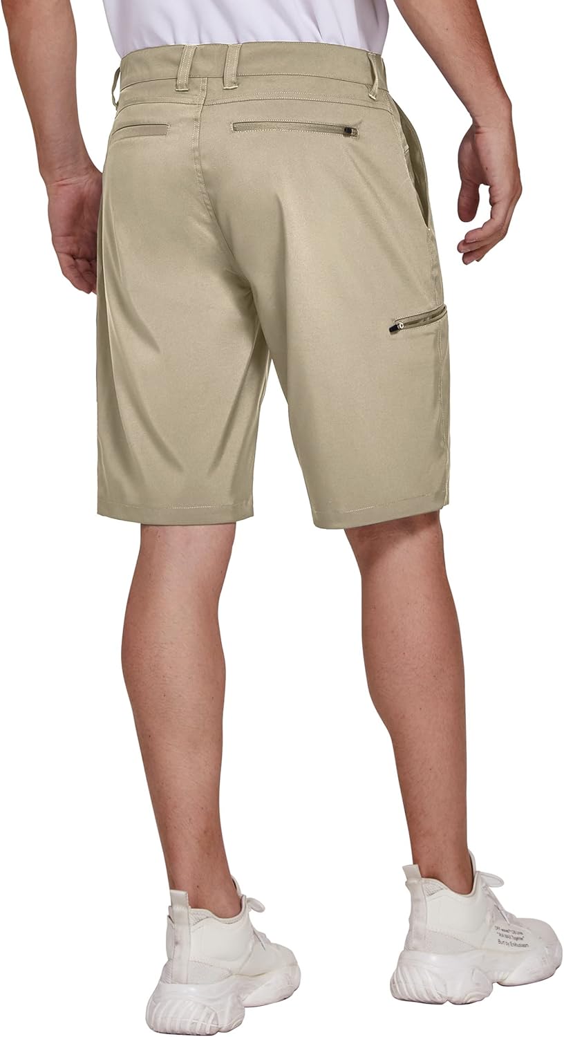 PULI Men's Golf Hybrid Dress Shorts Casual Summer Stretch Flat Front Lightweight Hiking Shorts Quick Dry with Pockets - Image 4