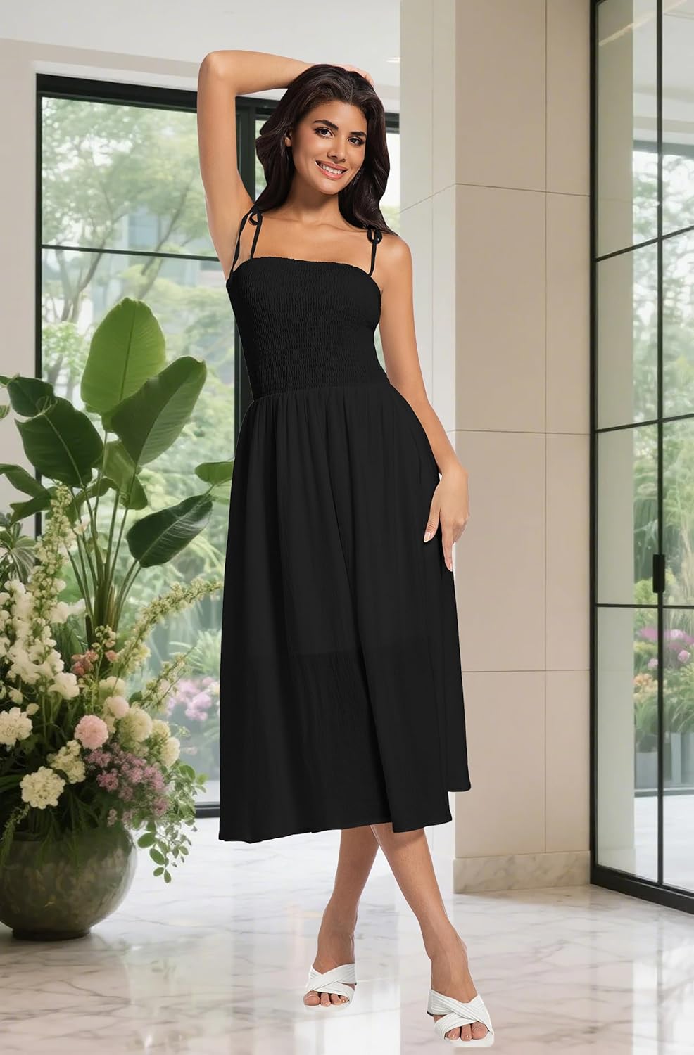 Tsher Women's Strapless Bohemian Beach Maxi Dress Casual Tube Top Long Dress Summer Sundress 0215 - Image 6