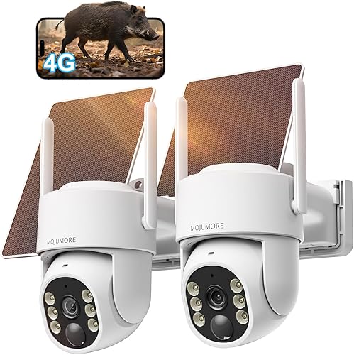 Miniatura 10 de Cámara de Seguridad Celular 4G, Cámara de Seguridad Sin WiFi, Cámaras Para Seguridad del Hogar, Vista en Vivo 360°, Visión Nocturna en Color 2K,