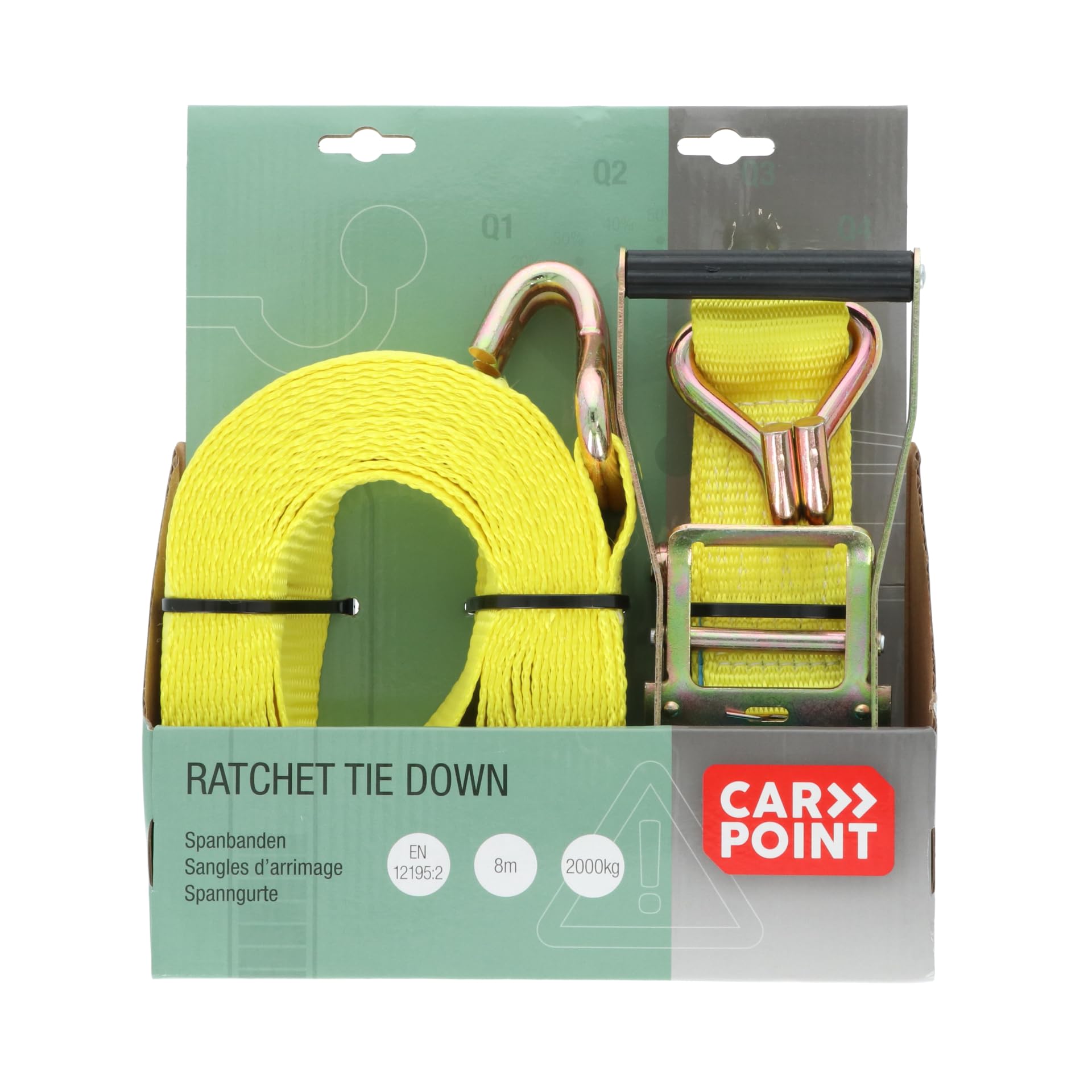 CARPOINT 0923256 Spanngurt mit Haken gelb