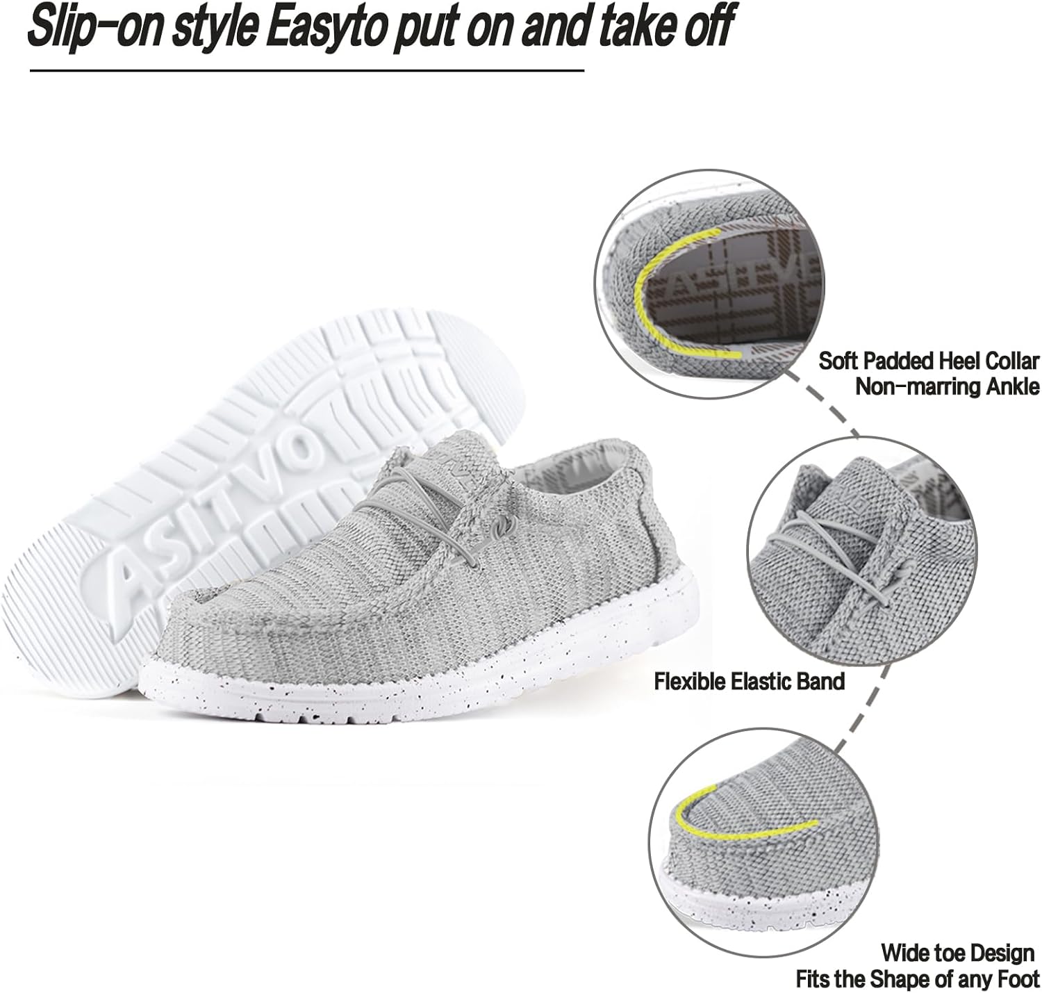 ASITVO Men's Wide Loafers & Slip-ons|Big Size Casual Slip on Walking Shoes|Width Toe Box - Image 4