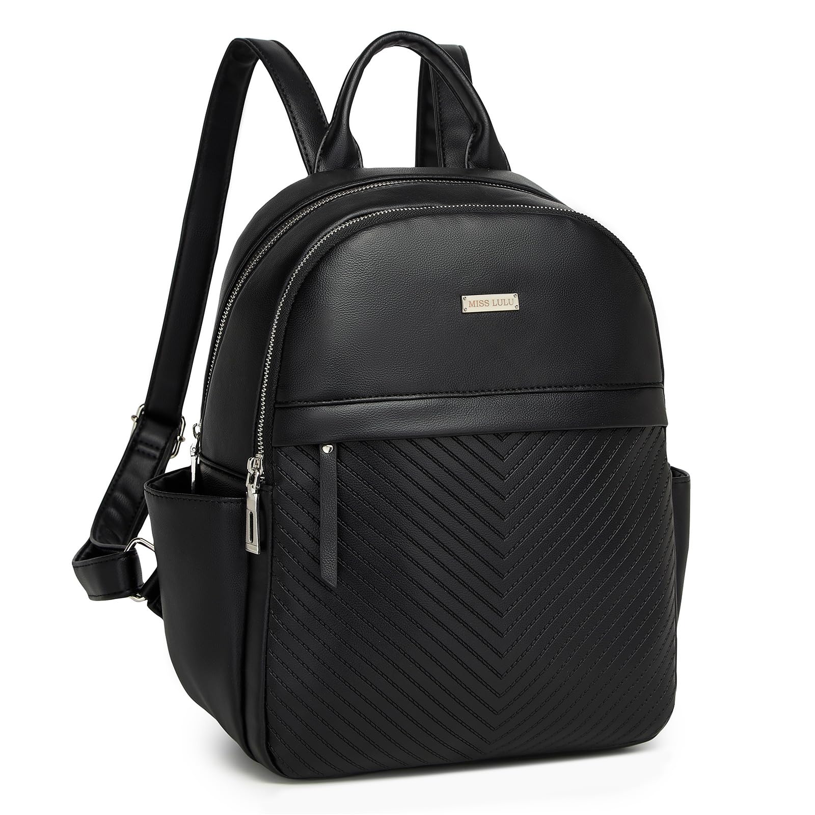 Miss Lulu Sac à dos femme élégant en cuir PU, sac à dos pour femme, imperméable, sac à dos pour travail, étude, voyage et shopping