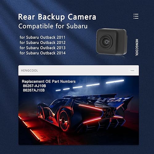 Miniatura 2 de 86267AJ10B - Cámara trasera compatible con Subaru Outback 2011, 2012, 2013, 2014, repuesto con 86267-AJ10B
