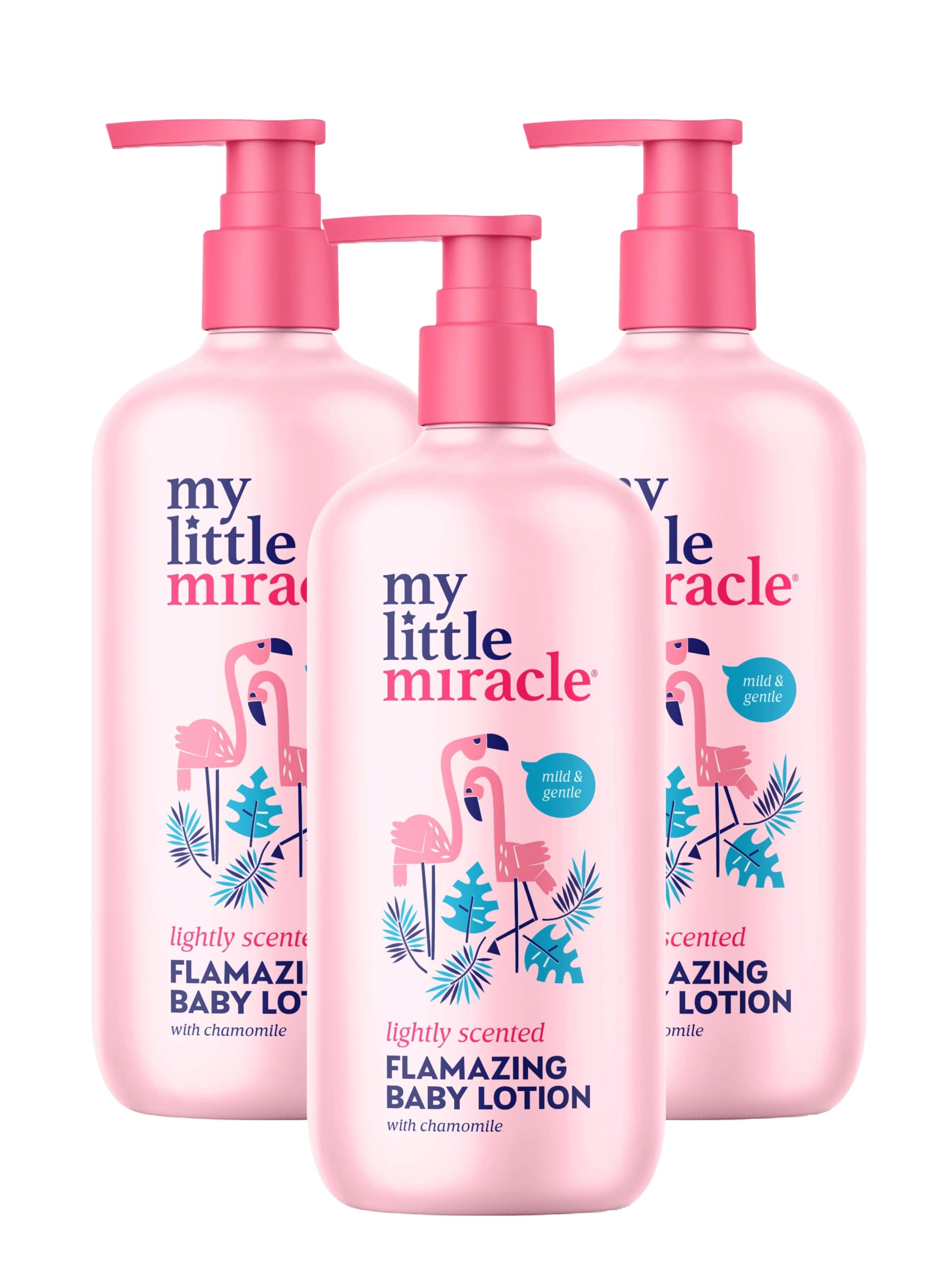 My Little Miracle Flamazing Baby Lotion - Lightly Scented Chamomile, Dermatologist Approved, Great For Sensitive Skin 500ml 3-Pack