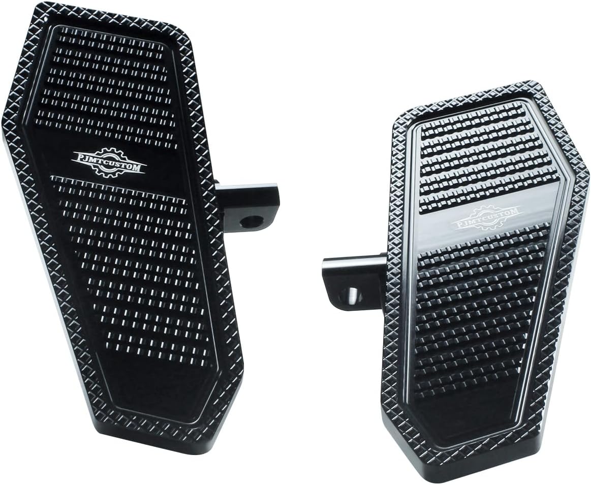 Black 8.5" Long Rider's Mini Floorboard Foot Pedal Pad Fits for Harley Davidson 2017-Before FX Dyna Softail FXDB FXD FXDF FXDWG FXSB FXST FXSTS FXSTSB (Black)