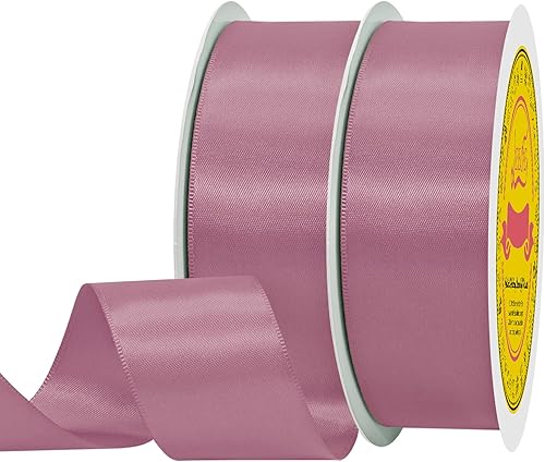 Miniatura 149 de Cinta de satén plateada de doble cara de 1-1/2 pulgadas x 50 yardas, cinta plateada de poliéster para envolver regalos, muy adecuada para bodas