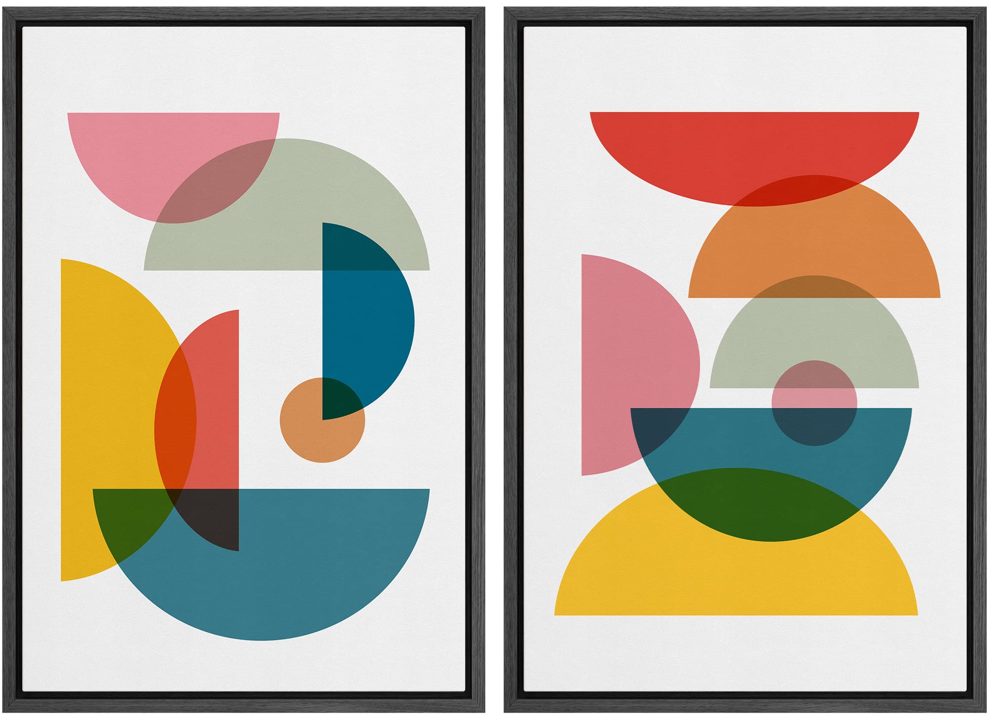 MUDECOR Framed Canvas Print Wall Art Set Watercolor Pastel Green Tan Landscape Abstract Shapes Illustrations Modern Art Decorative Contemporary for Living Room, Bedroom, Office - 16"x24"x2 Natural — view 49