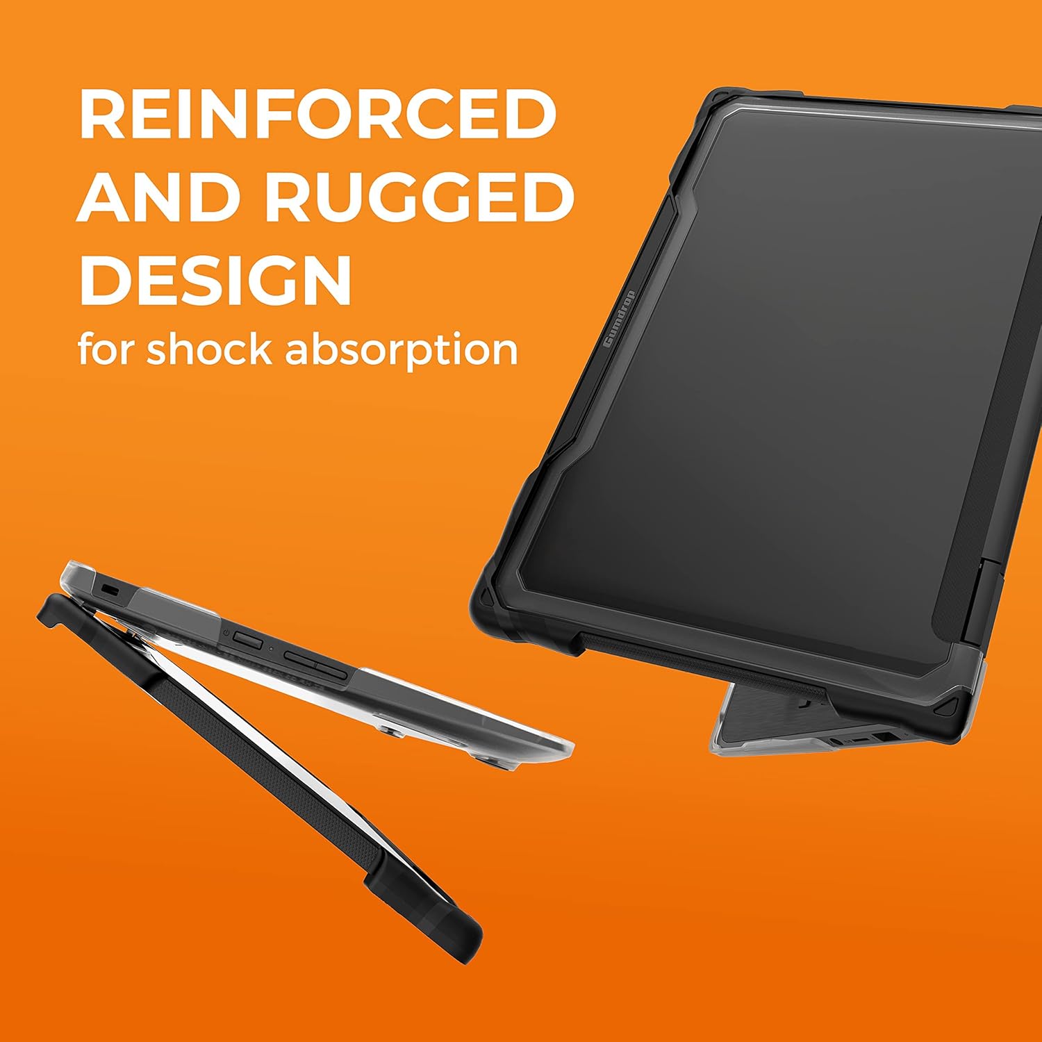 Gumdrop SlimTech Chromebook Case for 11.6 inch HP Chromebook x360 11MK G3 EE Mediatek|2-in-1. Protective Sleek Snap On Hard Shell Laptop Cover for Kids Students School Work Office - Black