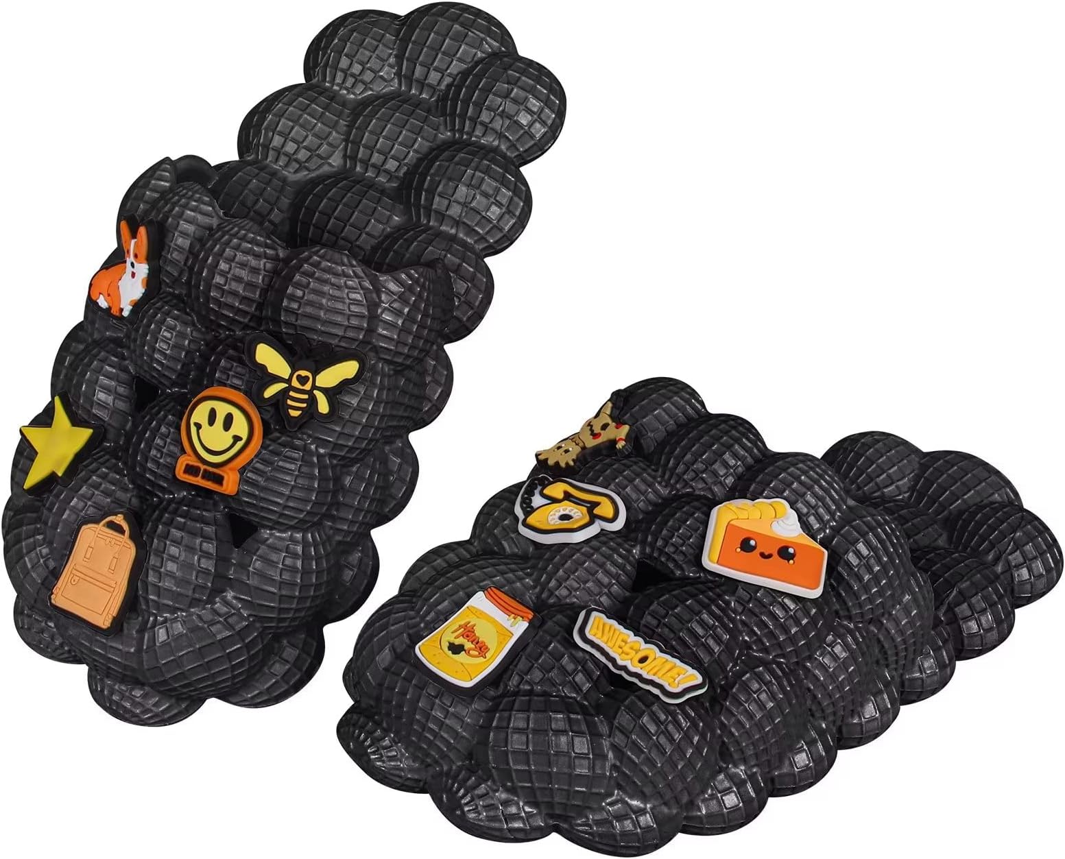 MukinrchKids Bubble Slides, Massage Golf Ball Slides Sandals for Girls Boys Funny Lychee Bubble Beach Shower Slippers Non-Slip Girls Sandals Clogs for Indoor Outdoor