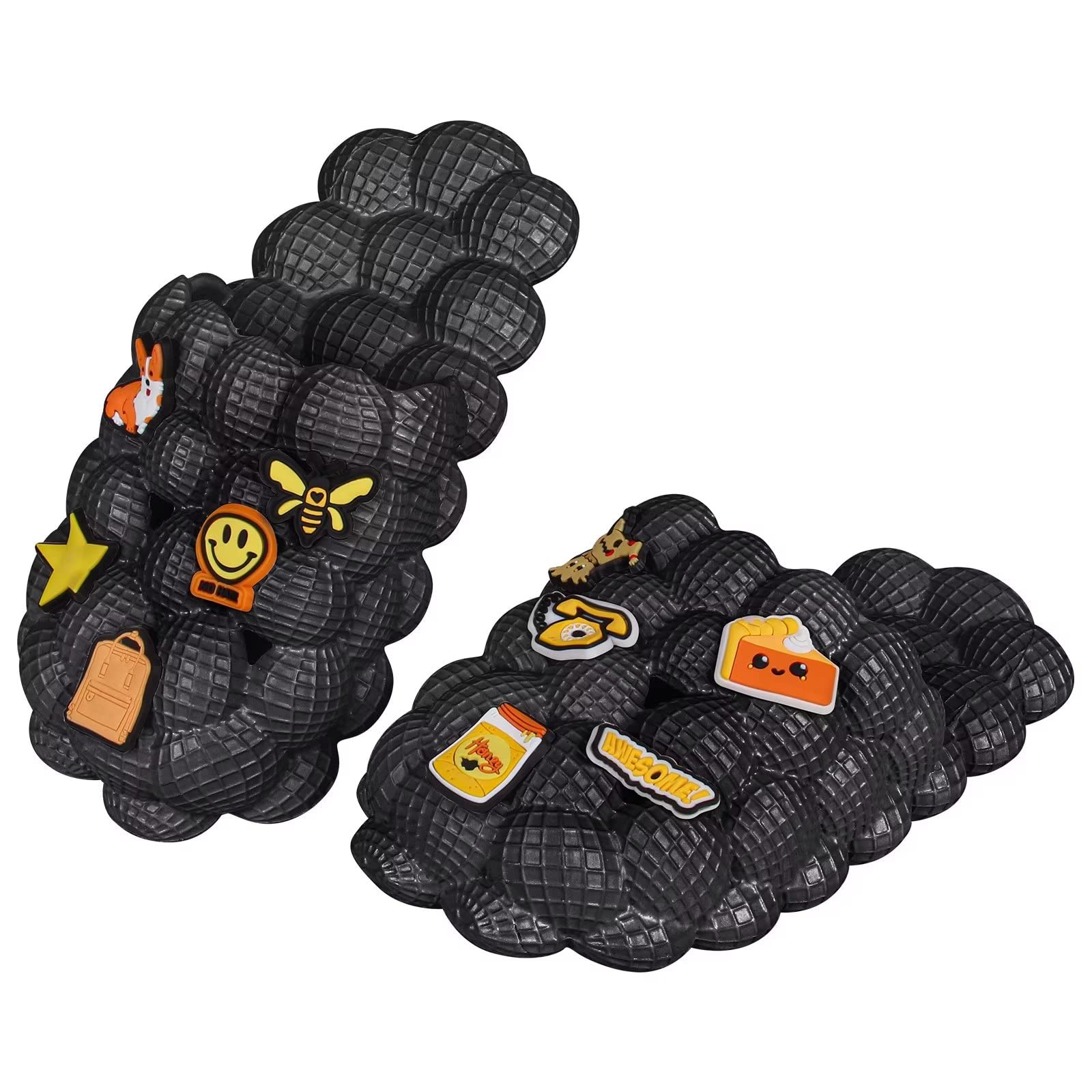 MukinrchKids Bubble Slides, Massage Golf Ball Slides Sandals for Girls Boys Funny Lychee Bubble Beach Shower Slippers Non-Slip Girls Sandals Clogs for Indoor Outdoor