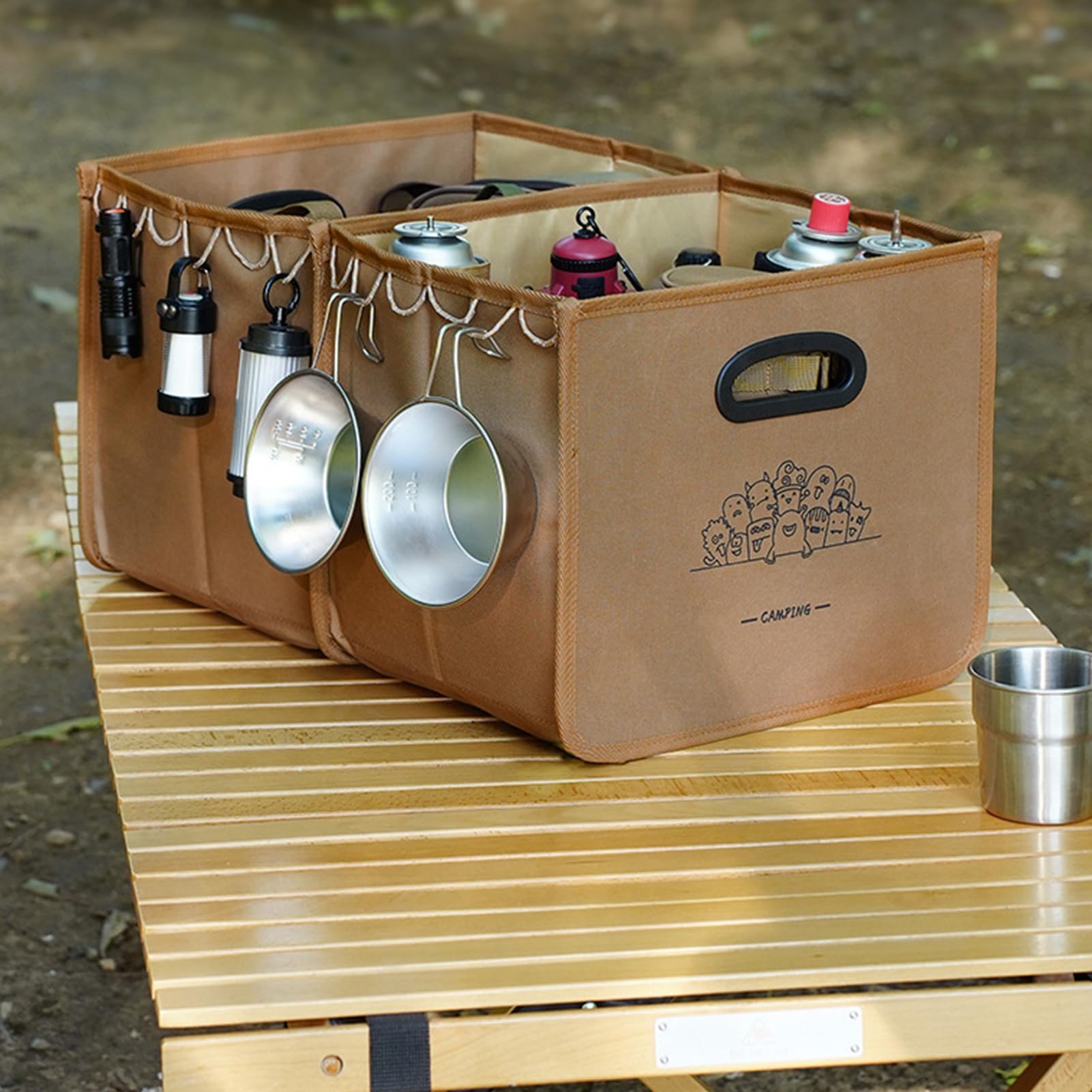 Boîtes de rangement pour le camping, grandes capacités de rangement portables pour l'alpinisme | Boîte de cuisine, pour le linge, les vêtements, les jouets, les friandises, les serviettes de plage, l