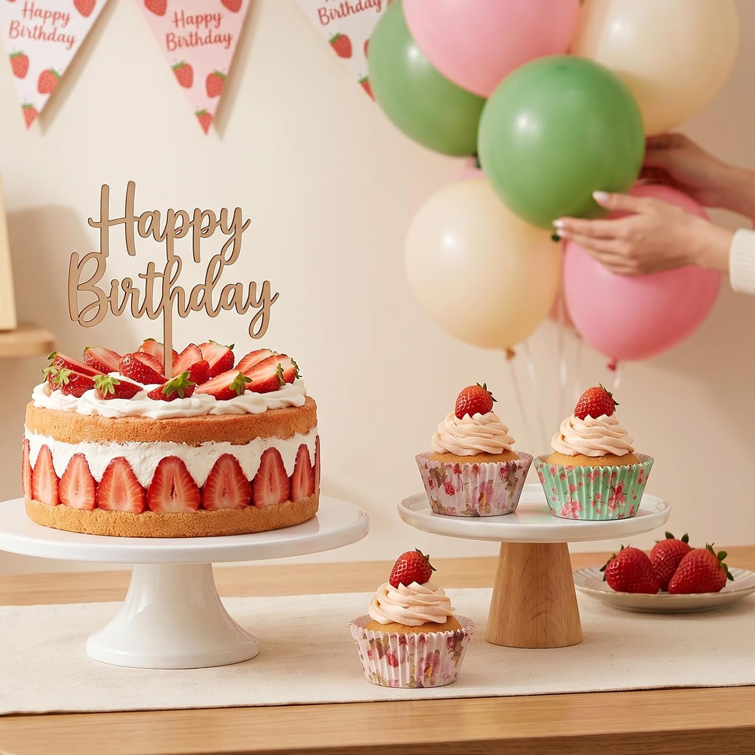 100 Pcs Floral Cupcake Liners, 2 Inch Paper Baking Cupcake Liners