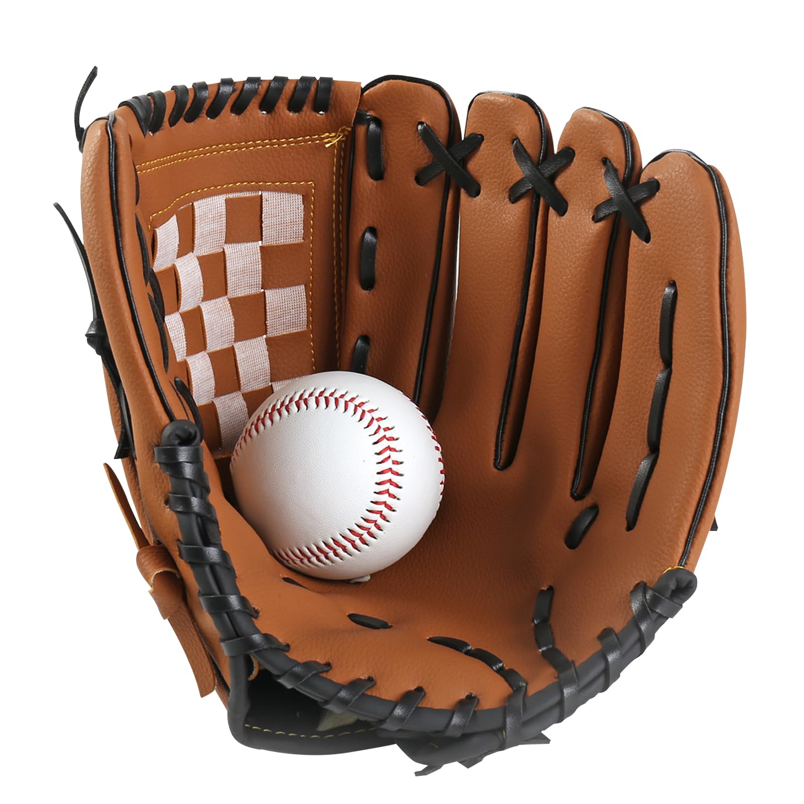 DAYONG Baseball Glove,10.5-12.5 in Softball Mitt for Infielder Pitcher, Left Hand Baseball Mitt with PU Leather, Baseball Practice Equipment for Beginners, Kids, Youth, Adult.