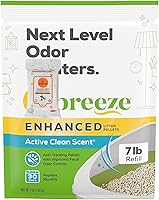 Vista 1 de Cat Breeze - Pellets de arena mejorados, aroma Active Clean, recarga de 7 libras con toallitas Aurora Pet Care