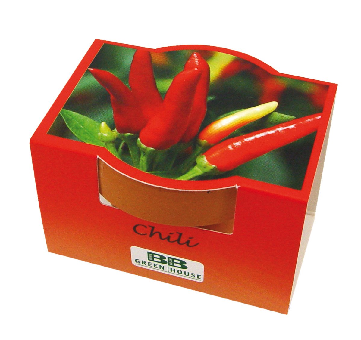 Bull & Bear Mini Pflanzset Chili Samen 10er Set, 10 Tontöpfchen mit Chilisamen, Pflanzsubstrat und Pflegeanleitung