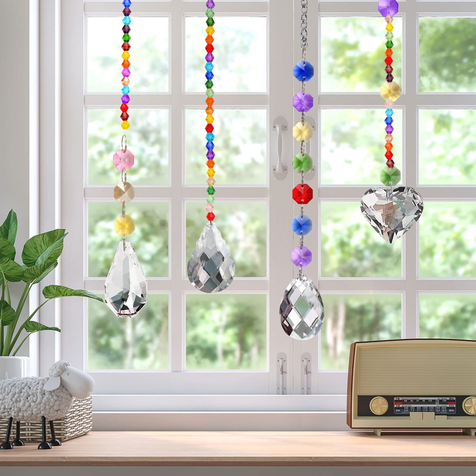 Lot De 10 Cristaux à Suspendre - Attrape-Soleil