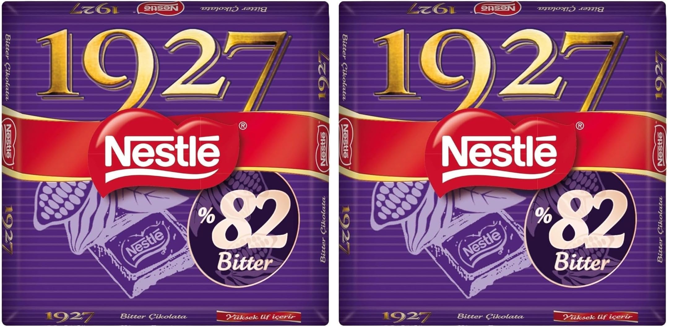 Nestlé 1927%82 Kakao Bitter Çikolata, 60 g x 6 (2 paketi) : Amazon