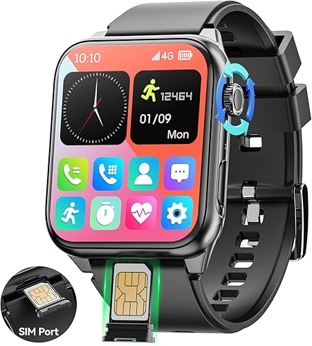 Reloj inteligente tarjeta SIM 4G 2023 rastreador de fitness de 191 pulgadas con seguimiento de sueño de frecuencia cardíaca múltiples modos