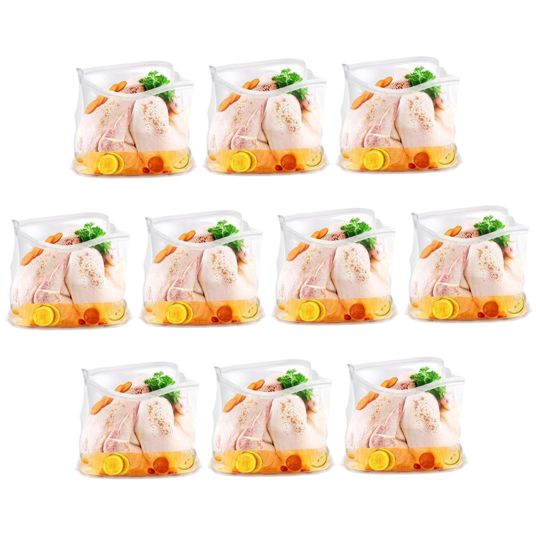 10 sacchetti termoretraibili per tacchino da 22x26 pollici, sacchetti trasparenti per tacchino con doppia cerniera per polli, conigli, carni, per pollo, per congelatore extra
