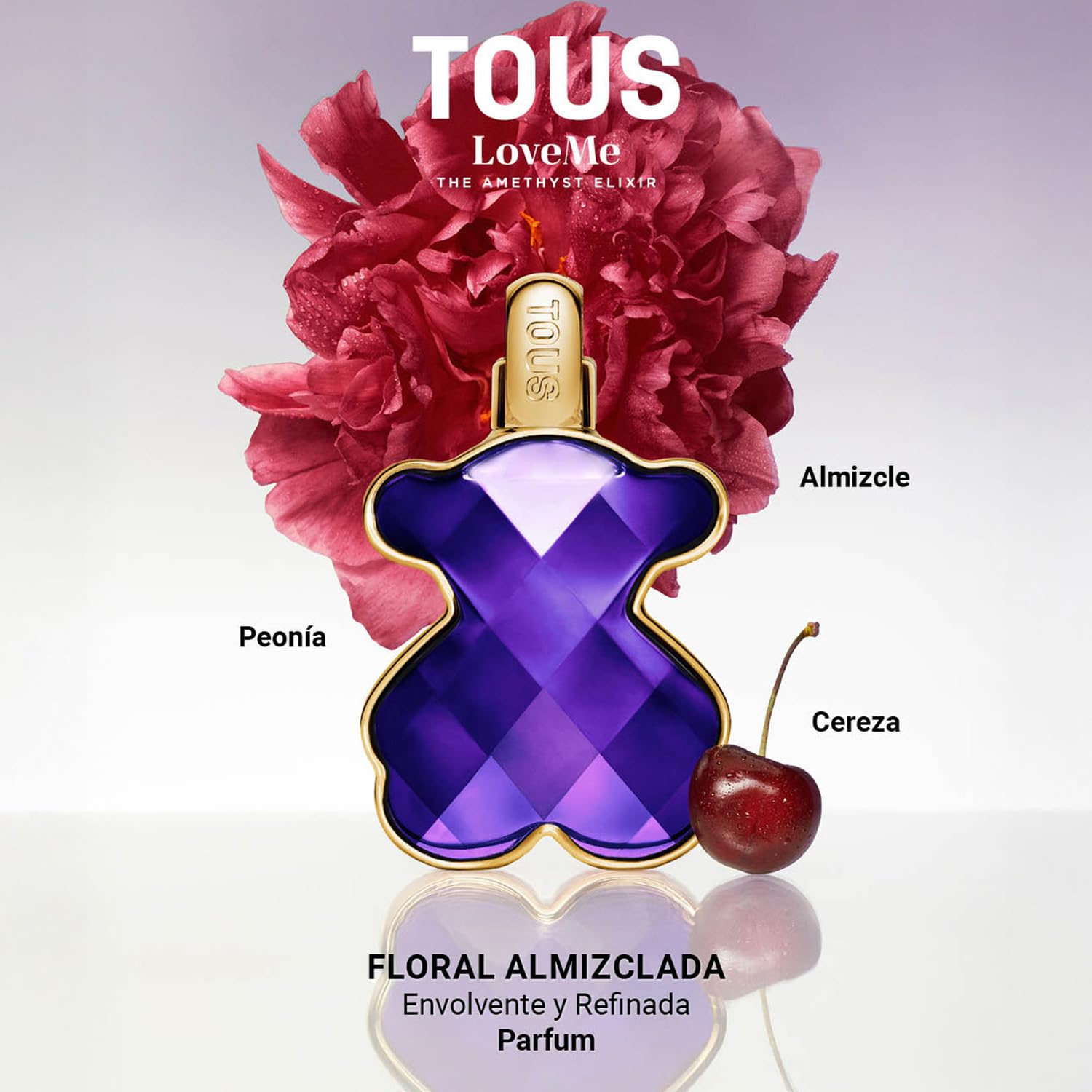 Tous LoveMe Amethyst Elixir 90 ml, Eau de Parfum para Mujer, Aroma Floral Frutal Almizclado, con Vaporizador