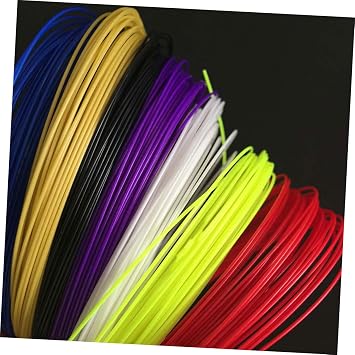 Garneck 10pcs Badminton Racket String Durable High Elastic Tennis Racket Line Thread Wire Replacement for Gym Sport Training 10m (Random Color)