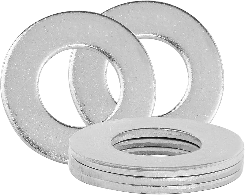 Arandelas planas de acero inoxidable de 3/4"- Diámetro exterior de 1-15/32", 304（18-8） Arandelas de acero inoxidable Arandela metálica para tornillos Pernos, Paquete de 5
