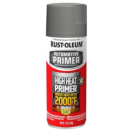 Rust-Oleum 249340 Automotive 12-Ounce High Heat Primer Spray Paint, Gray
