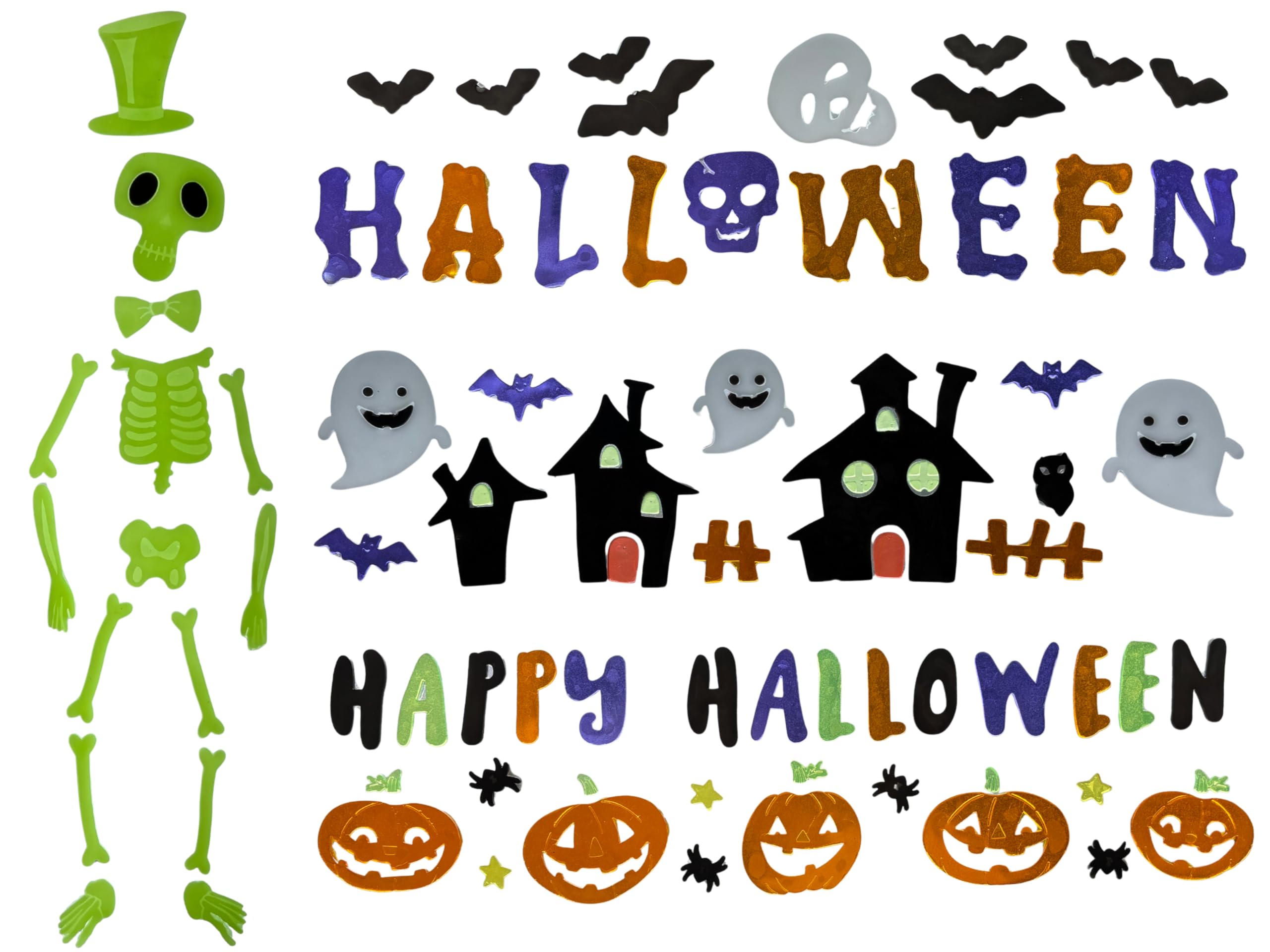 Décoration fenêtre Halloween gel pour animer vos vitres de salon