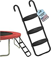 Vista 10 de Eurmax USA - Escalera deslizante universal para cama elástica fácil de montar, acero resistente, accesorio para trampolín para niños, para subir