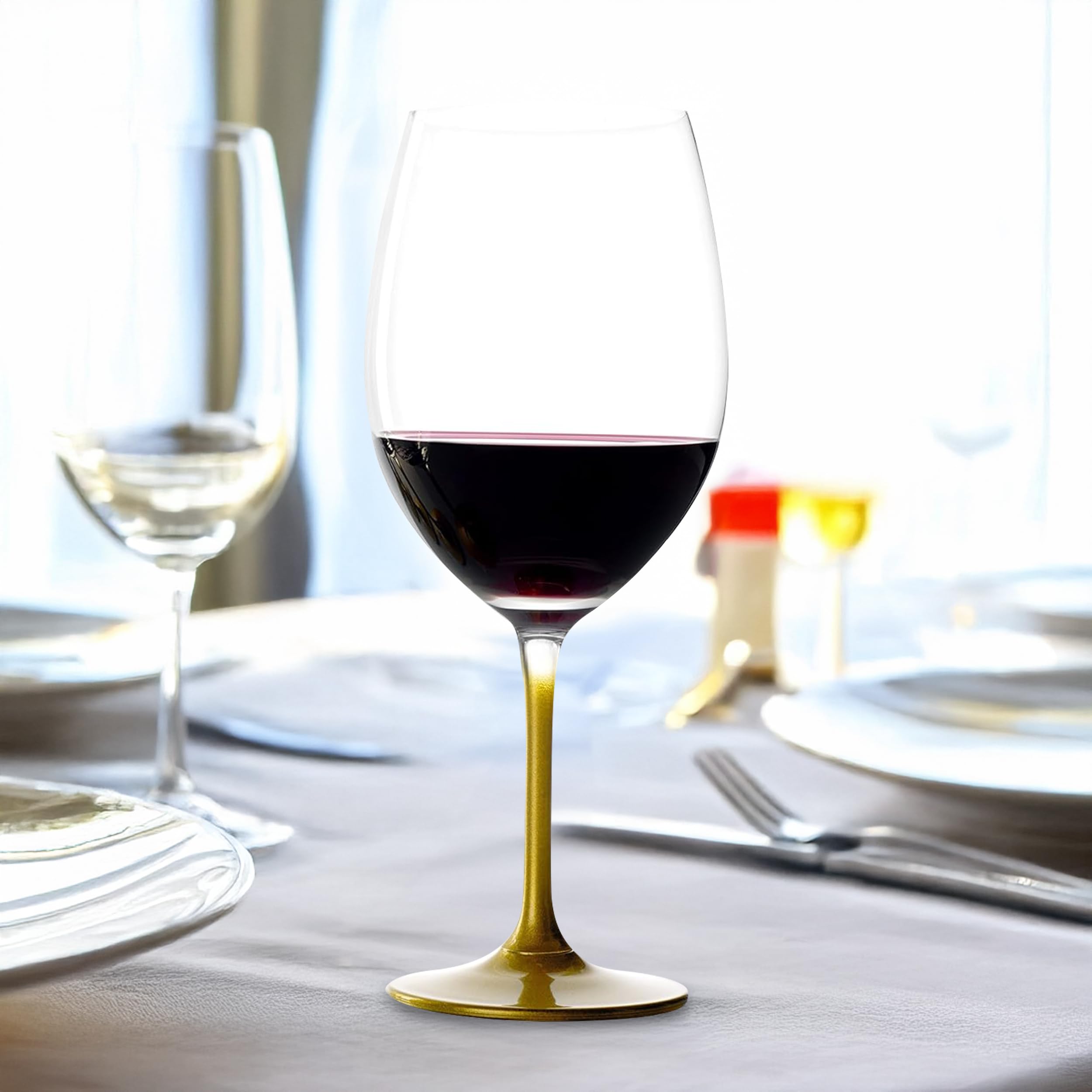 Bicchieri Vino UMEIED Set 6 Pezzi - 590ml Bordeaux Per Degustazione E Eventi