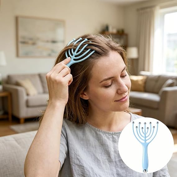 2-Pack Head Massager, Manual Scalp Massager and Head Scratcher Claw for Stress Relief, Handheld Hair Massage Tool for Home Relaxation and Office Work Breaks