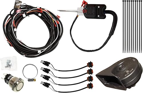 SuperATV Kit de señal de giro con columna de dirección y bocina de tablero para Polaris RZR 900 S 900 S4 9004 900900 XC (ver ajuste) Plug and