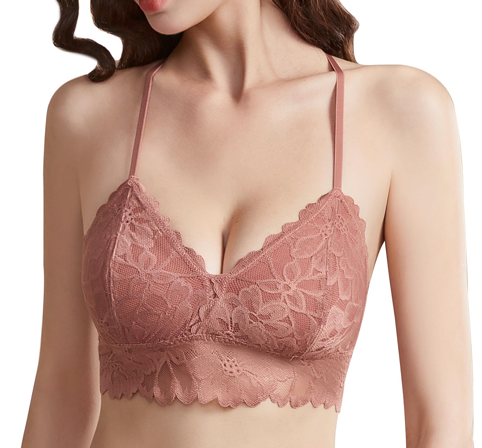 Luna & Sun Soft Simple Sexy Breathable Wirefree Lace Bralette