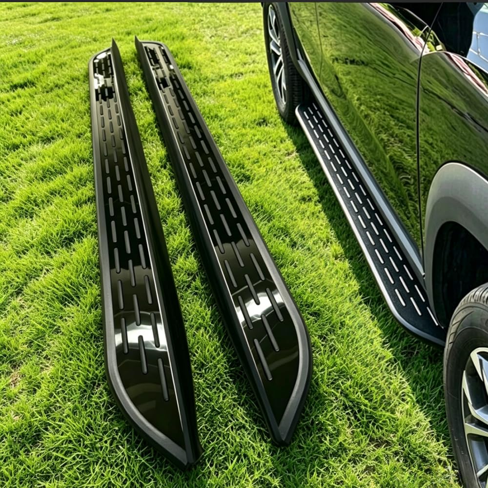 Trittbretter für Chery Omoda 9 C9 SHS 2025 2026, schwarzes Aluminium, 2 Stück | Rutschfeste Trittbretter mit komplettem Montageset, praktisches Geschenk für Familie, Chery Omoda 9 C9 SHS Zubehör