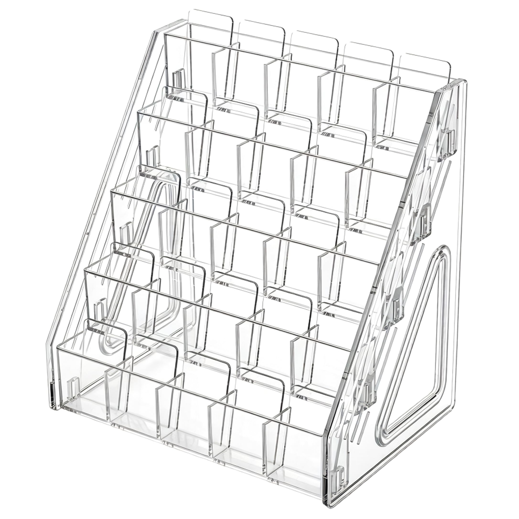 Espositore verticale per carte graduate in plastica trasparente a 5 livelli – Espositore per carte collezionabili per da gioco sportive, baseball, basket