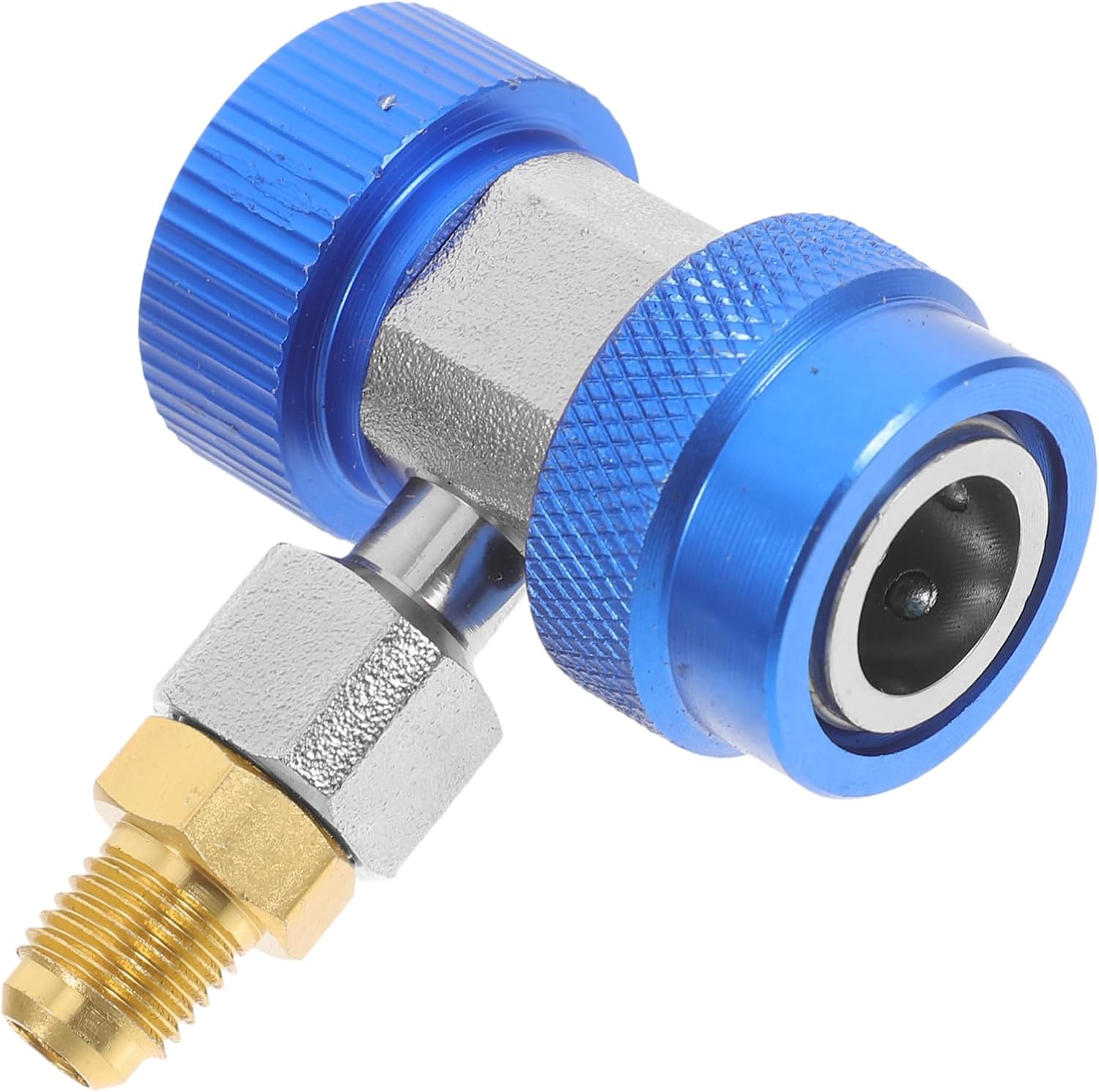 Quick Coupler Adapter for Car Air Conditioning Refrigeration Connector Knurled Grip for Easy Installation Vehicle Models