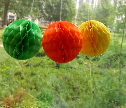 Miniatura 8 de Daily Mall 10 bolas de panal de 8 pulgadas y 10 pulgadas, pompones para fiesta, papel de seda, bolas de cumpleaños, decoración de bodas, compañeros