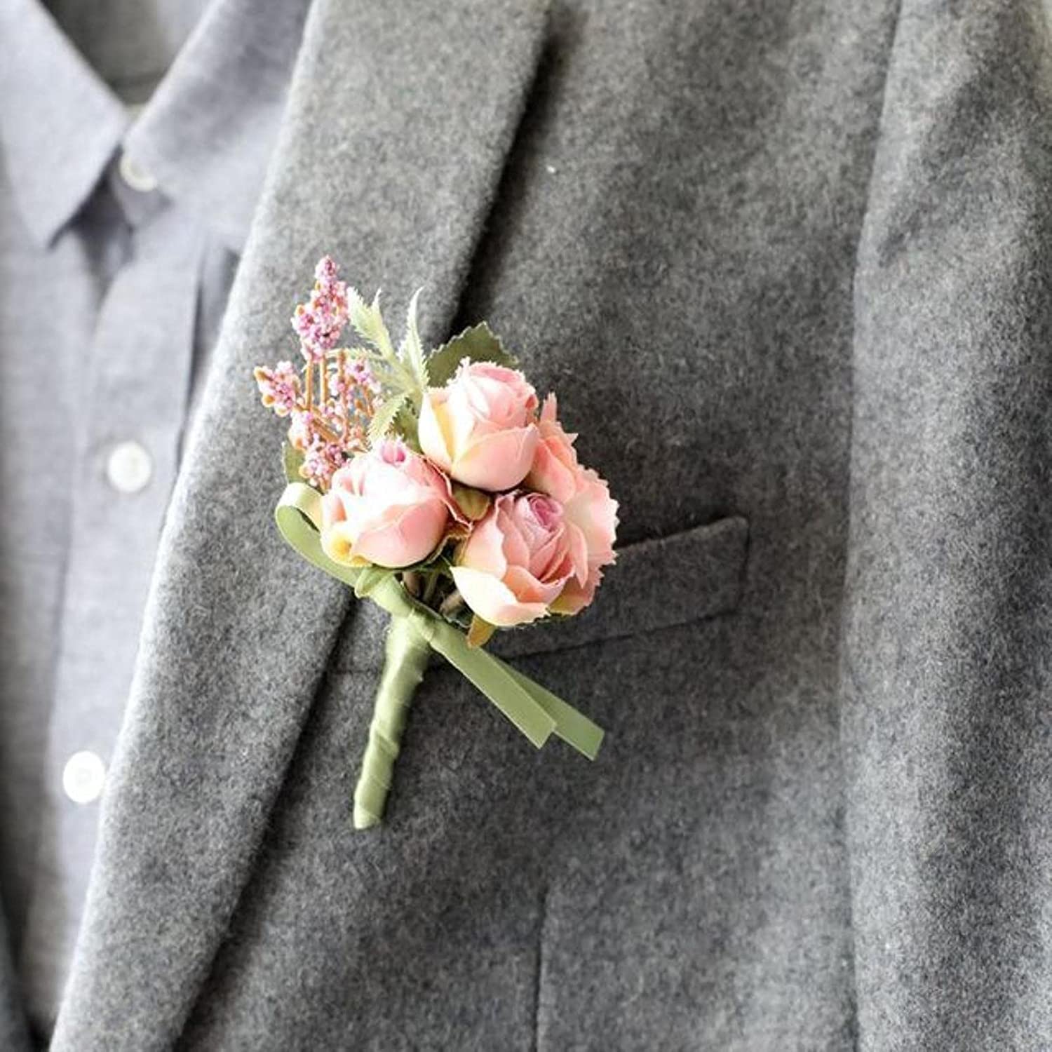 Handgelenkskorsagen für Hochzeiten， Hochzeit Boutonniere Künstliche Seide Rosen Corsage Brautjungfer Armband Blumen Braut Hochzeit Handgelenk Blume(C Corsage)