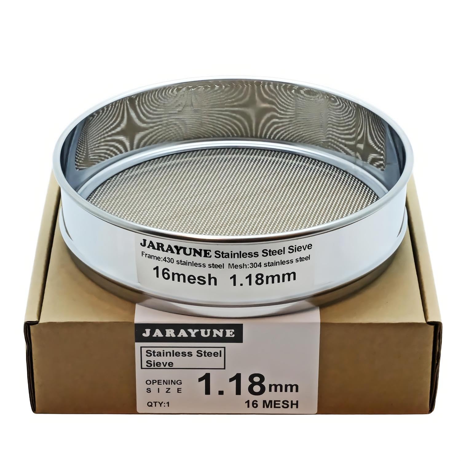 Stainless Steel Lab Sieve - 8 Inch Mesh Sifter -9