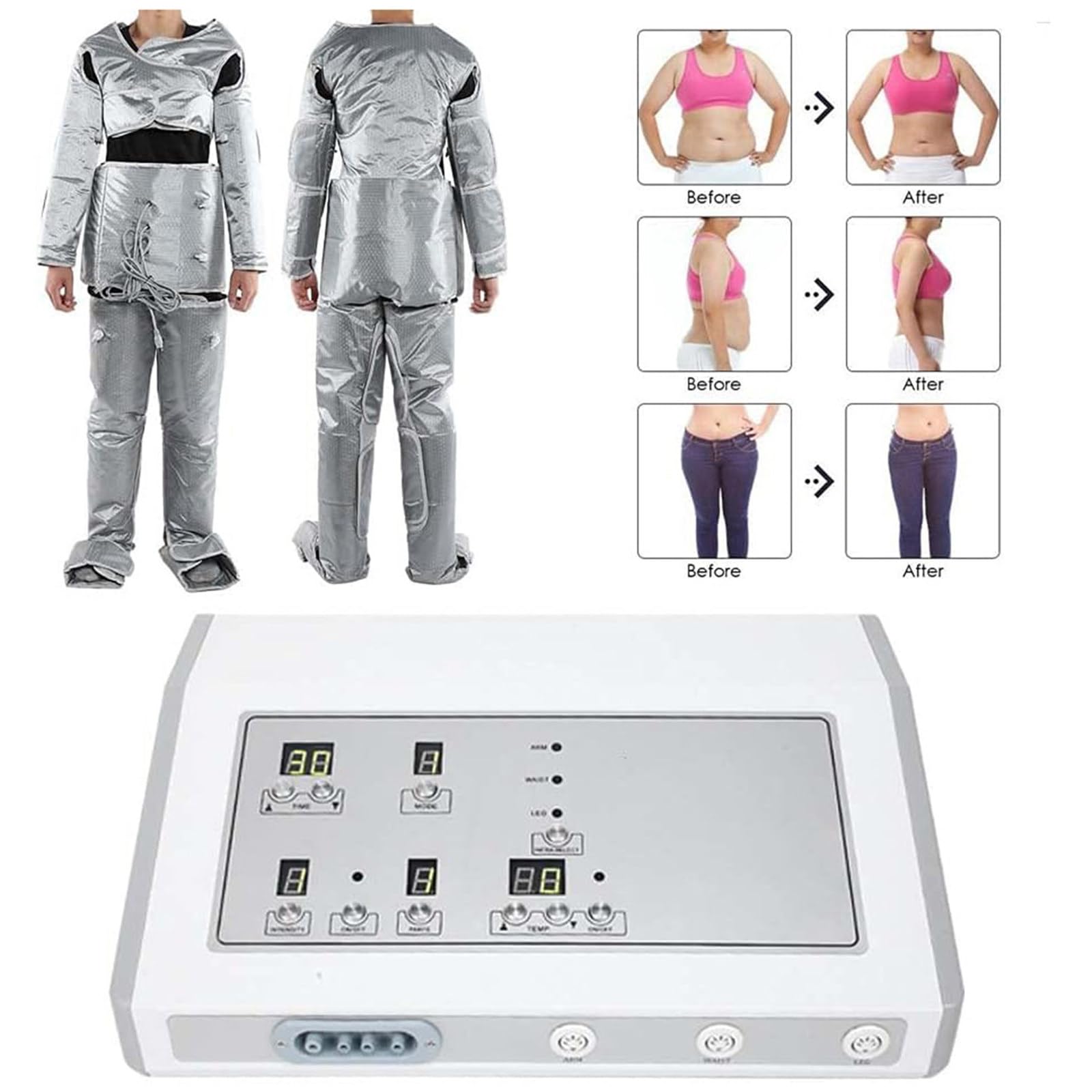 Macchina per Il Drenaggio Linfatico Professionale,Macchina per Massaggio Disintossicante a Pressione d'Aria,Tuta Dimagrante per Il Corpo,per Dispositivi per La Perdita di Peso delle