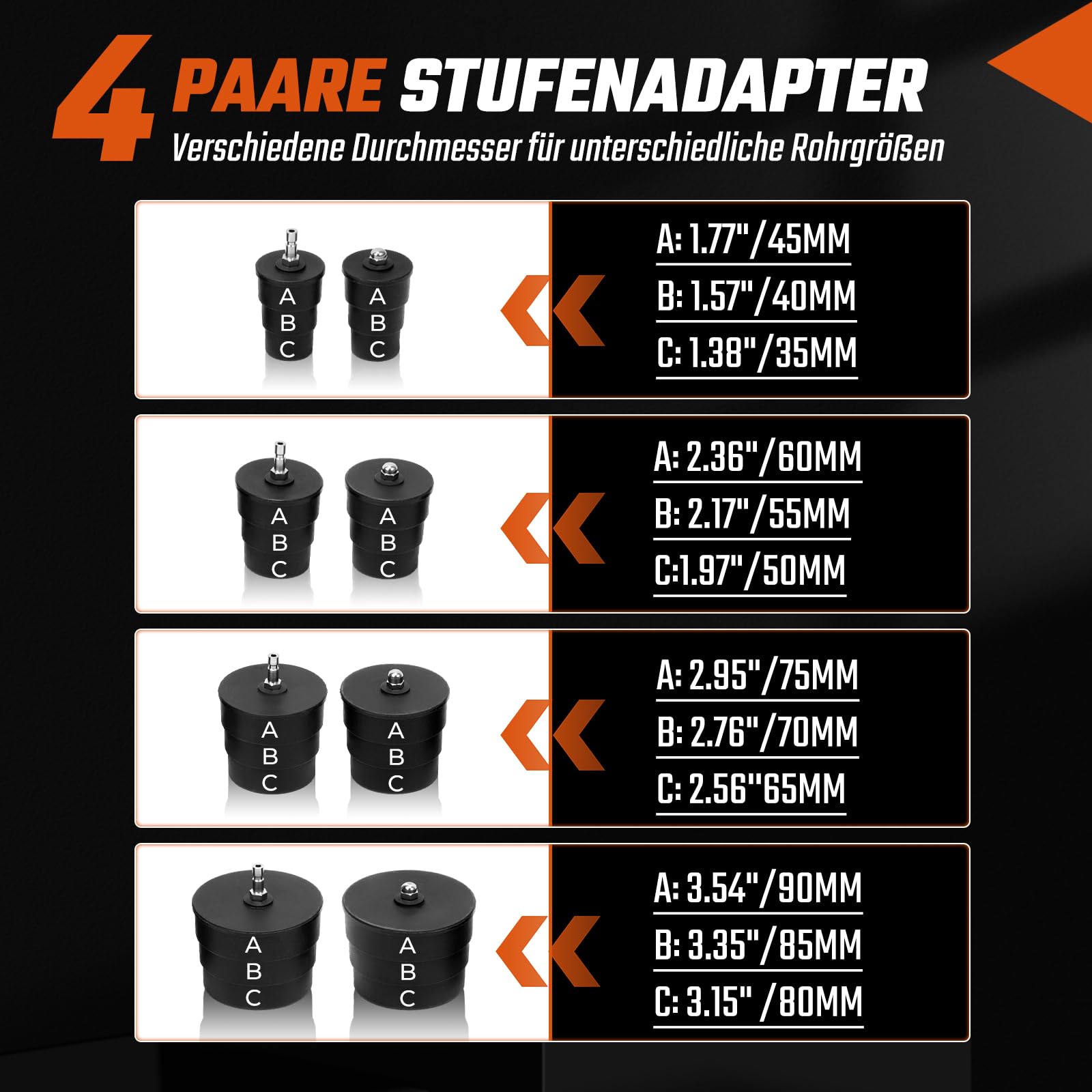 GEARMONSTER 9tlg Turbolader Ladeluft System Adapter Satz Prüfwerkzeuge