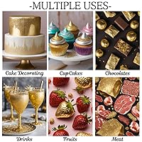 Vista 7 de Dazzle Dust Gránulos de polvo comestibles con purpurina para decoración de pasteles, bebidas, galletas, glaseado, decoración de postres, brillo Rosa