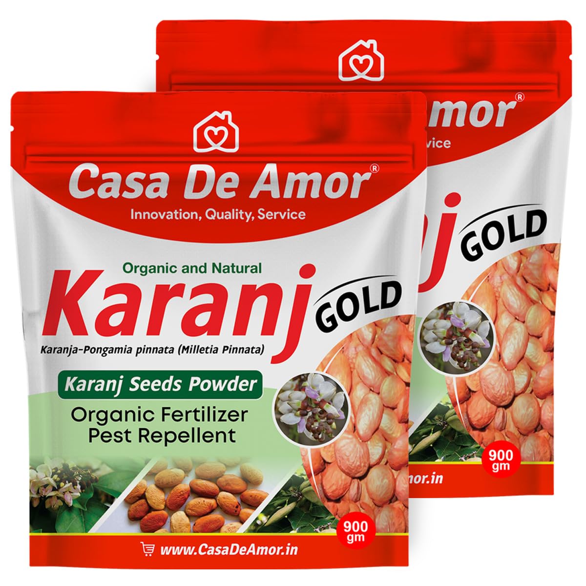 Casa De Amor Karanj Seed Powder | Organic Plant Food & Natural Pest Repellent | Enriches Soil & Protects Against Pests & Fungi | 2 Packs of 900 gm-image-30