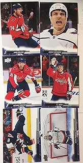 2022-23 Upper Deck Series 1 Washington Capitals Base No SP Veteran Team Set of 6 Cards: #187 John Carlson #188 Garnet Hathaway #189 Anthony Mantha #190 T.J. Oshie #191 Alex Ovechkin #192 Vitek Vanecek All Cards Pack Fresh, Hand Collated,