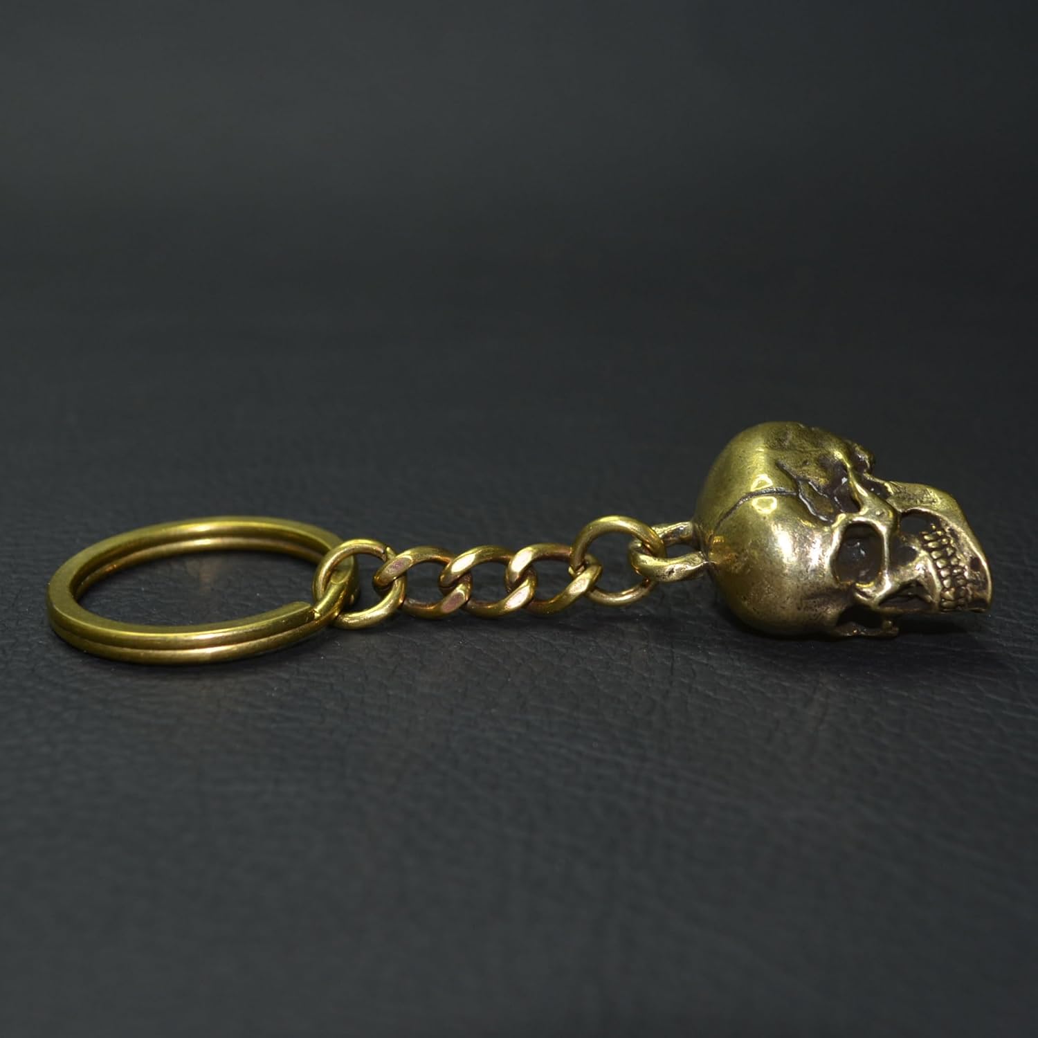 Keyrings Pendant, Premium Brass Skull Keychain, Copper Metal Punk Gothic Skull DIY, Cars Keyrings Keychain, Backpack Pendants, Men‘s Collectibles, Halloween Decorations - Image 7