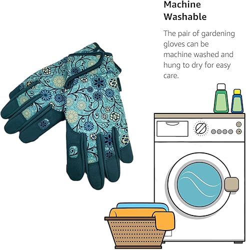 Miniatura 5 de Guantes de jardinería a prueba de espinas y resistentes a pinchazos con agarre, guante de jardín para mujer, regalos de cuero para trabajo en el